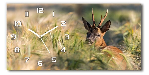 Ceas de perete modern din sticla Deer în domeniu