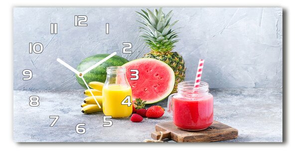 Ceas de perete modern din sticla cocktail de fructe