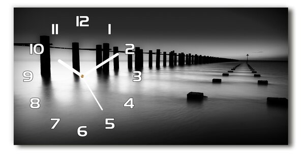 Ceas de perete modern din sticla Breakwater Thames