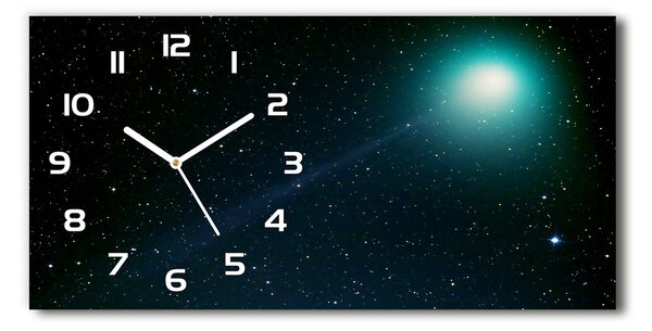 Ceas de perete orizontal din sticlă Galaxie