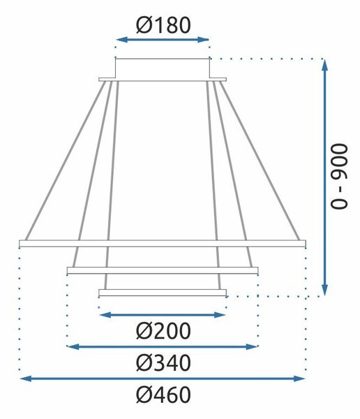 Lampa LED G042-3CP Gold