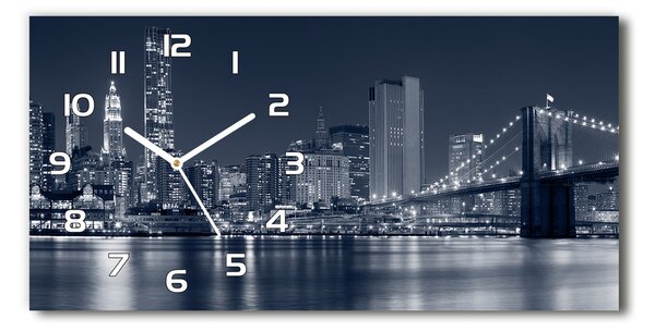 Ceas de perete orizontal din sticlă Manhattan New York City