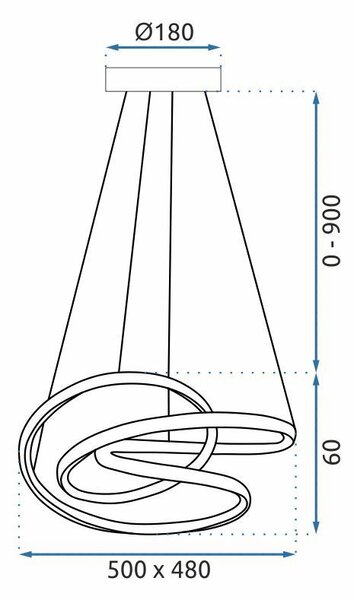 Lampă suspendată black G006-CP BLACK
