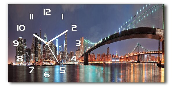 Ceas de perete modern din sticla Manhattan New York City