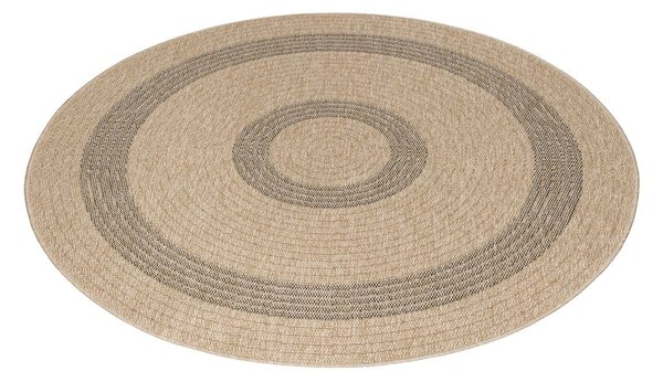 Covor de exterior negru/bej rotund ø 120 cm Comilla – Ayyildiz Carpets