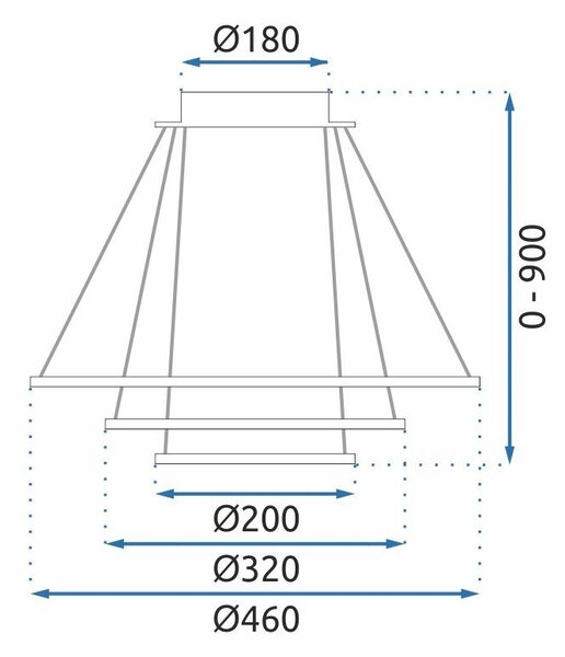 Lampa LED G040-3CP Black