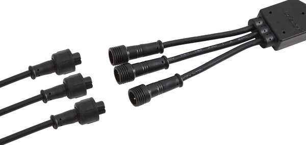 Set de 3 spoturi moderne cu țepușă pentru grădină negre, cu LED inclus IP44 - Garly Ball