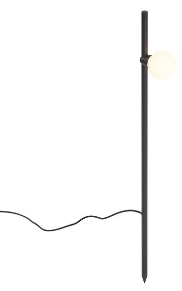 Set de 3 spoturi moderne cu țepușă pentru grădină negre, cu LED inclus IP44 - Garly Ball