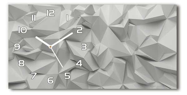Ceas de perete orizontal din sticlă 3D Abstracție