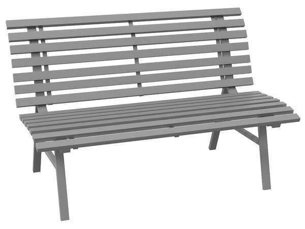 Outsunny Bancă pentru Grădină, Banca de Exterior pentru Terasă cu Șezut și Spătar cu Lamele, 123x67x79 cm, Verde | Aosom Romania
