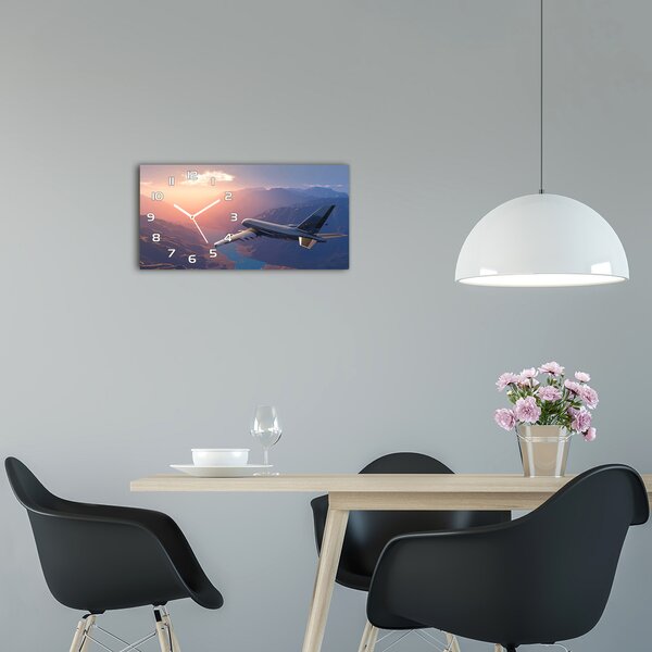 Ceas de perete modern din sticla Avion