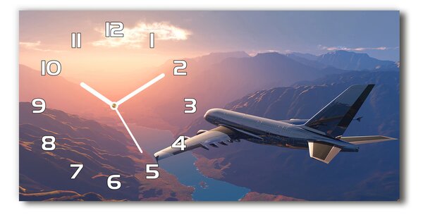 Ceas de perete modern din sticla Avion