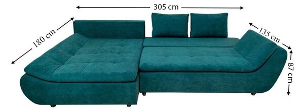Colțar Extensibil Relax Verde - Vega 27 Stânga