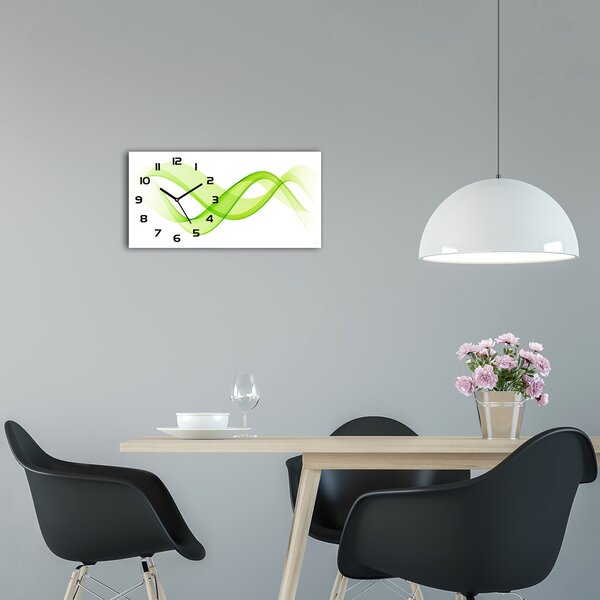 Ceas de perete modern din sticla valuri colorate
