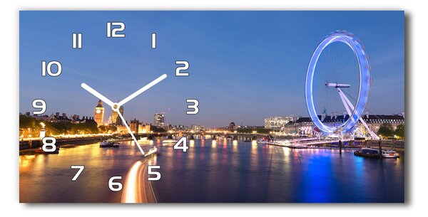 Ceas de perete orizontal din sticlă London Eye