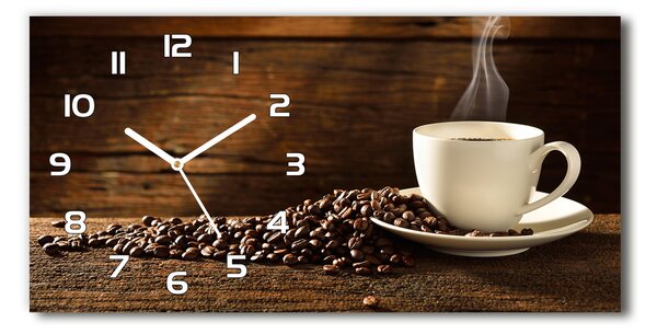 Ceas de perete modern din sticla ceașcă de cafea