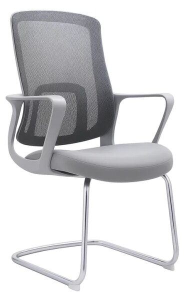 Scaun de birou ergonomic LineaPro cu spatar din plasa si baza cromata - dimensiuni 580 x 605 x 1030 mm