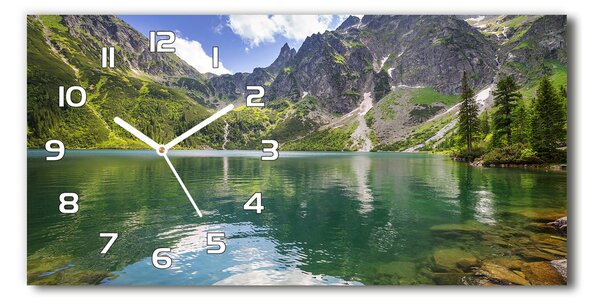 Ceas de perete orizontal din sticlă Marine ochi Tatry