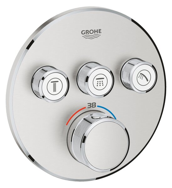 Grohe Grohtherm SmartControl baterie cadă-duș ascuns cu termostat SuperSteel 29121DC0