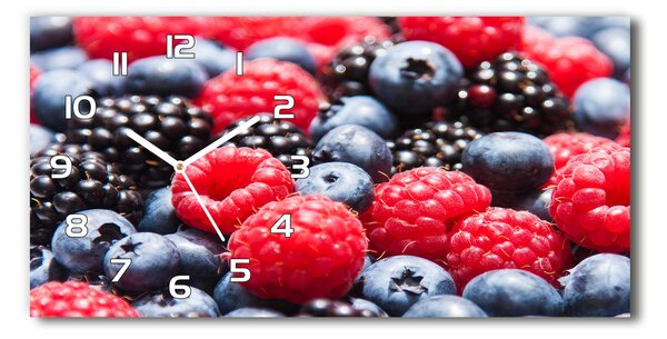 Ceas de perete modern din sticla fructe de padure