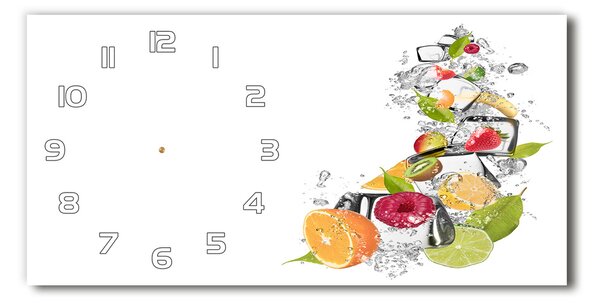 Ceas de perete modern din sticla gheață de fructe