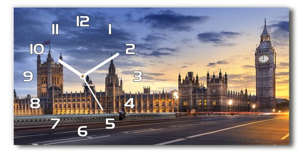 Ceas de perete orizontal din sticlă Big Ben, Londra