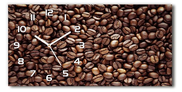 Ceas de perete modern din sticla Boabe de cafea