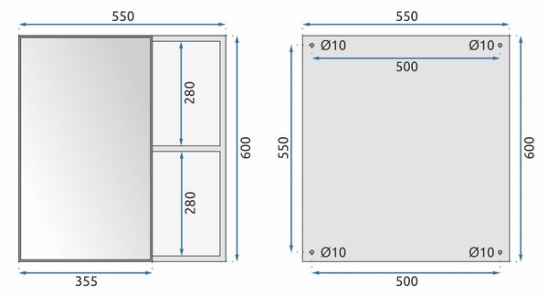 Rea Astor, set de mobilier de baie cu lavoar 60cm, gri mat, REA-M0004