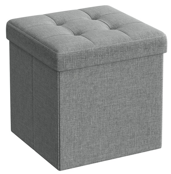 Taburet cu spatiu de depozitare OTTOMAN 30x30 cm, gri