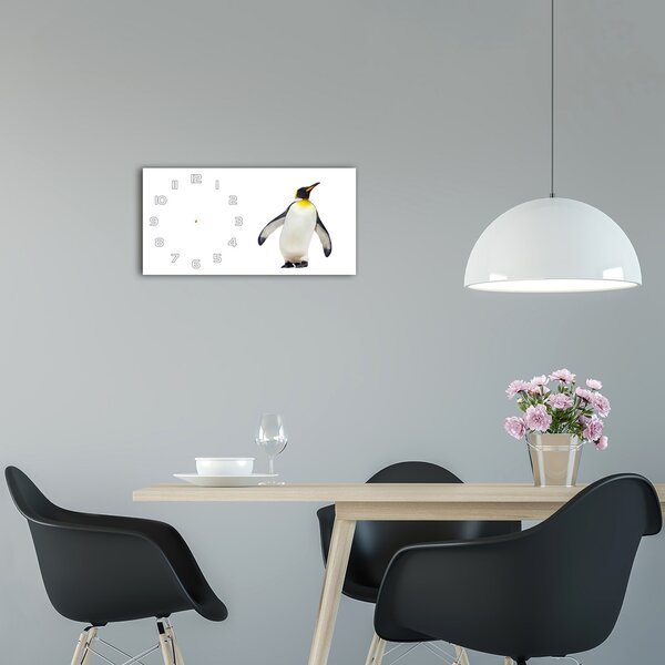 Ceas de perete modern din sticla Pinguin