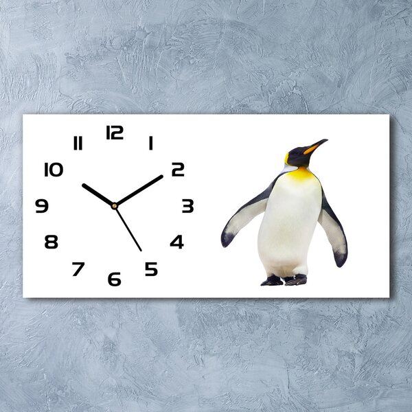 Ceas de perete modern din sticla Pinguin