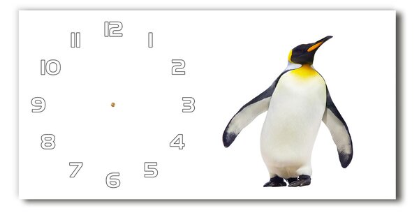 Ceas de perete modern din sticla Pinguin