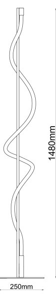 ONLI - Lampă de podea LED AMANDA, 30 W, 230 V, crom mat