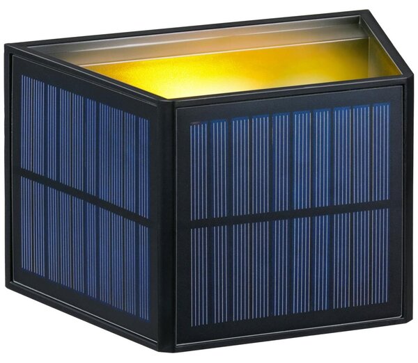 Grundig - Aplica solară de perete cu LED, 3,7 V, 1800 mAh, IP44