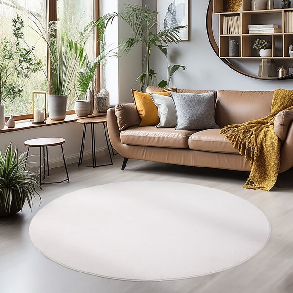 Covor crem lavabil rotund ø 120 cm Sky – Ayyildiz Carpets