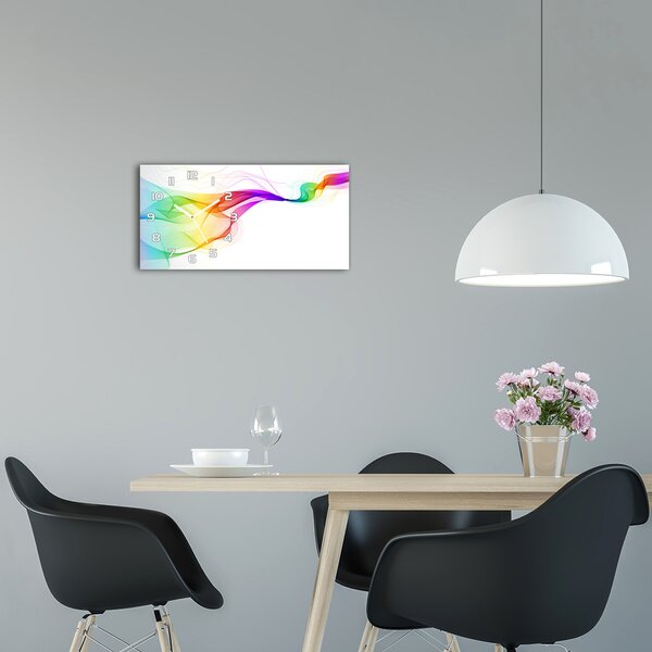 Ceas de perete modern din sticla culoare abstracție