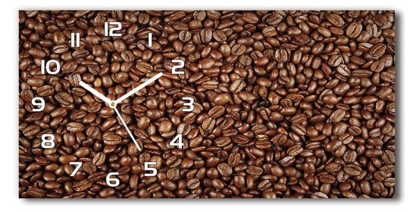Ceas de perete modern din sticla Boabe de cafea