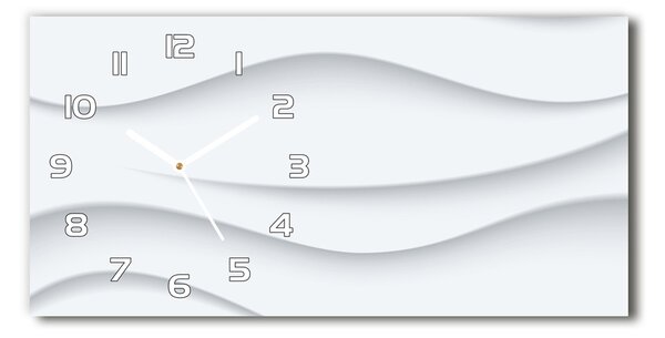 Ceas de perete modern din sticla valuri abstracte