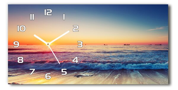 Ceas de perete modern din sticla Sunrise mare