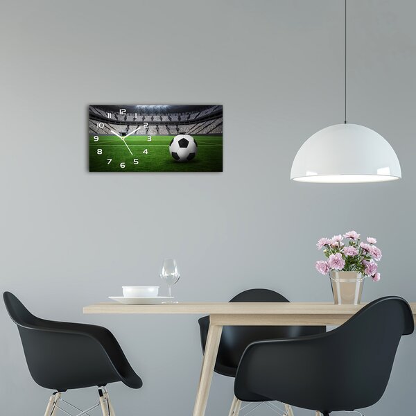 Ceas de perete modern din sticla Stadion de fotbal