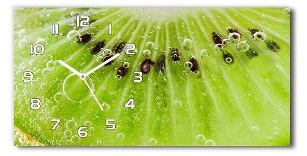 Ceas de perete modern din sticla kiwi