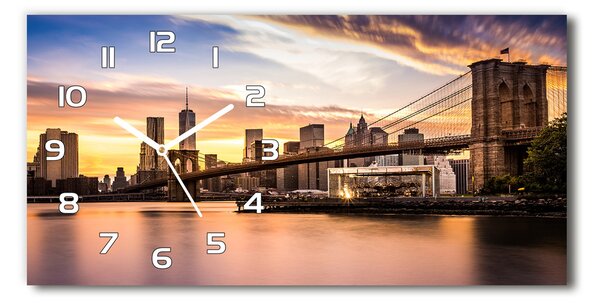 Ceas de perete modern din sticla Podul Brooklyn
