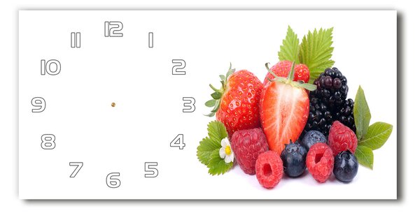 Ceas de perete modern din sticla fructe de padure