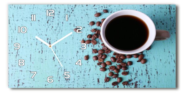 Ceas de perete modern din sticla Cafea neagra
