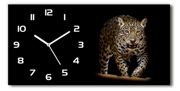 Ceas de perete orizontal din sticlă Jaguar
