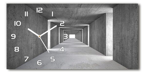 Ceas de perete modern din sticla Tunelul de beton