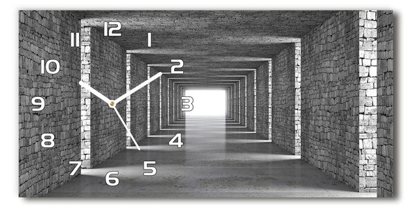 Ceas de perete modern din sticla tunel Cărămidă