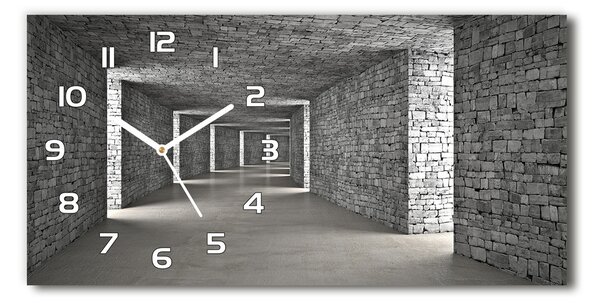 Ceas de perete modern din sticla tunel Cărămidă