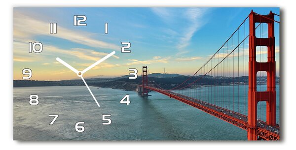 Ceas de perete modern din sticla Podul din San Francisco