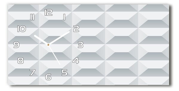 Ceas de perete modern din sticla fundal geometrică